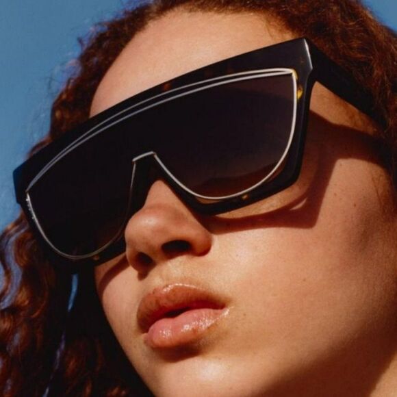 NEW Loewe LW40012F FILIPA MASK 52F Shiny Havana Brown Shield Women Sunglasses - Picture 4 of 10